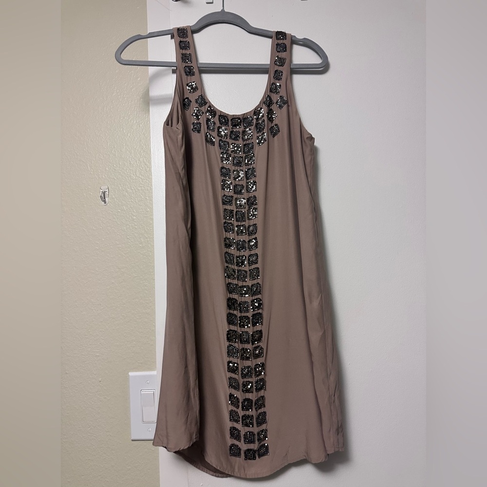 Haute Hippie Silk Dress with Metal Mebellishments